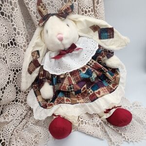Boho Chic Rabbit Unique Doll Designer Home Accessories Vintage Patchwork